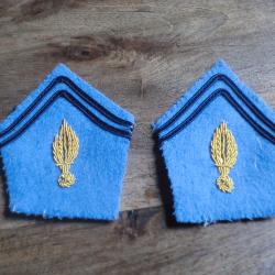 insigne patte de col  ensoa  a cannetille  d officier WW1