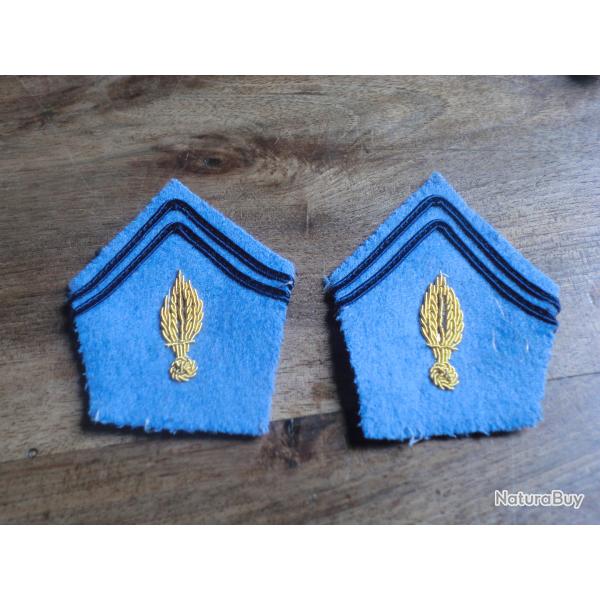 insigne patte de col  ensoa  a cannetille  d officier WW1