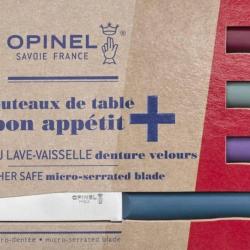 Opinel Coffret 4 couteaux de table Bon App&eacute;tit+ Couleurs panach&eacute;es