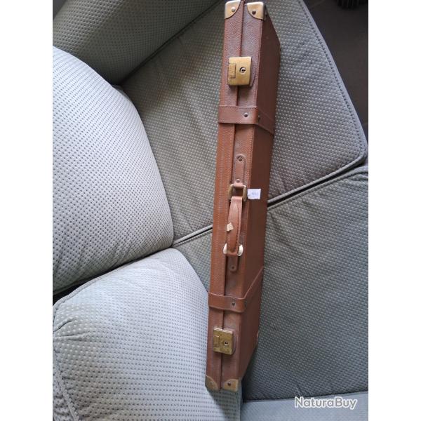 Valise en cuir marron pour arme