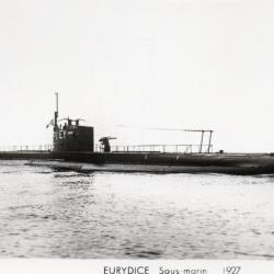 Carte postale EURYDICE Sous-marin 1927 -N&deg;8046