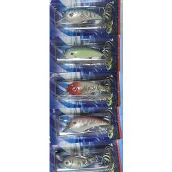 5 LEURRES BRUITEURS  A PALETTE DOUBLE TRIDENTS