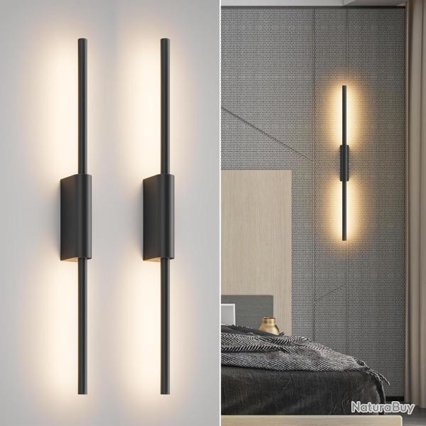 Lot de x2 Lampe Murale LED d'Int�rieur sans Fil avec Batterie 60cm 7W, Dimmable avec T�l�commande et