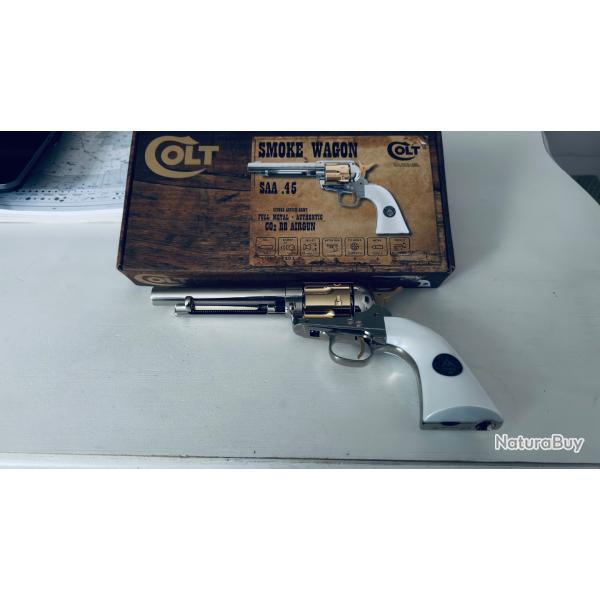 REVOLVER COLT 45 SMOKE WAGONCO2 Plombs 4.5mm excellent �tat