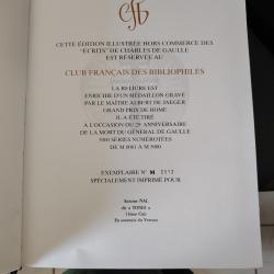 Livre m&eacute;moire du g&eacute;n&eacute;ral de Gaulle