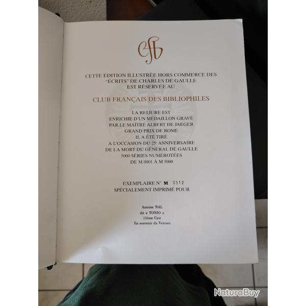 Livre m�moire du g�n�ral de Gaulle