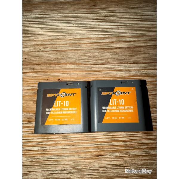 2 Batteries li-10 spypoint