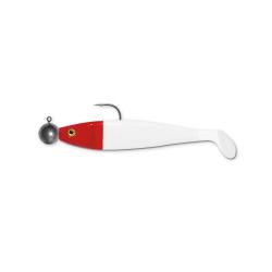 LEURRE M SHAD GT 11CM 10G - BLANC TETE ROUGE - DELALANDE