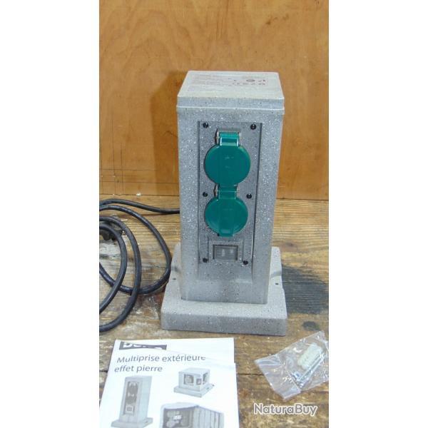 Multiprises �lectriques  ext�rieures IP 44 effet pierre marque DURO neuf jamais utilis�