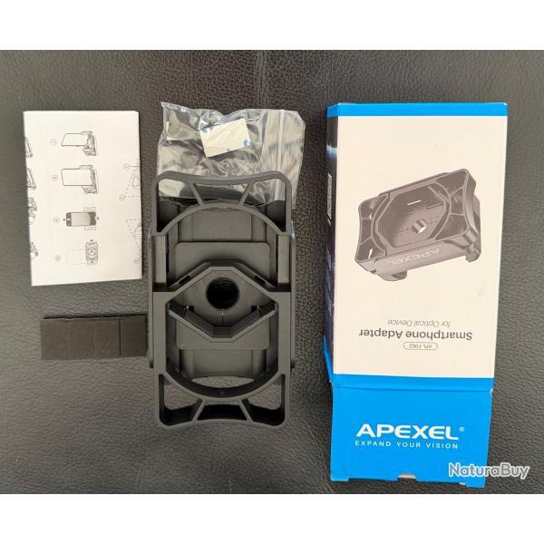 Support  smartphone NEUF de marque APEXEL s'adaptant sur oculaire lunette contr�le de tir.