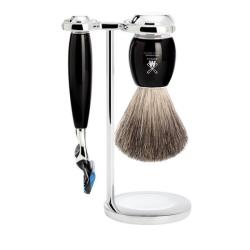 Set de rasage 3 pi&egrave;ces Muhle Vivo Fusion-pur noir