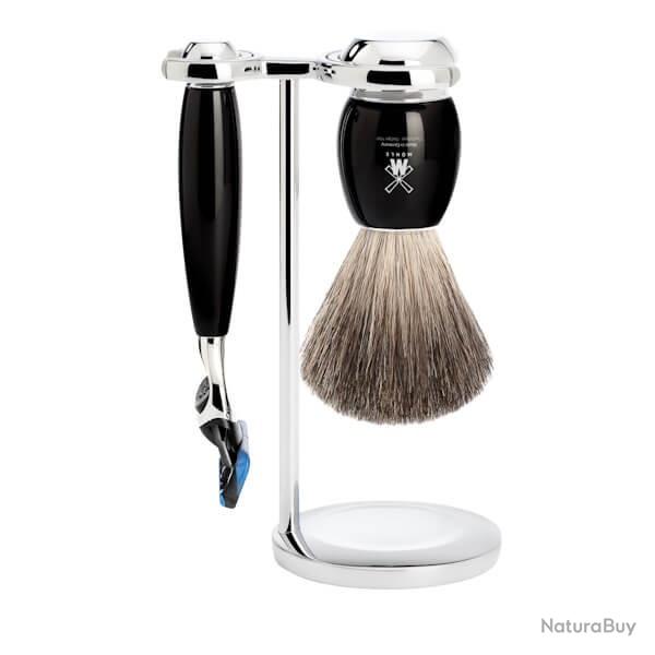 Set de rasage 3 pi�ces Muhle Vivo Fusion-pur noir