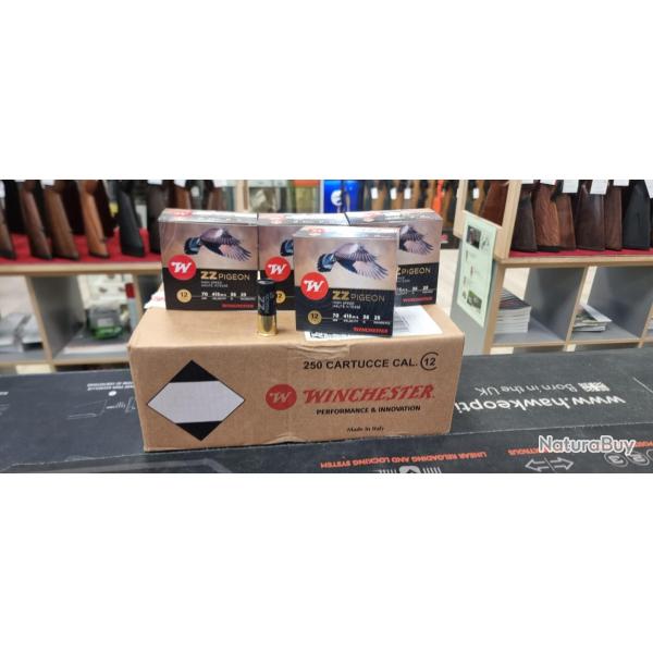 10 boites de 25 cartouches Winchester cal 12 zz pigeon 36gr