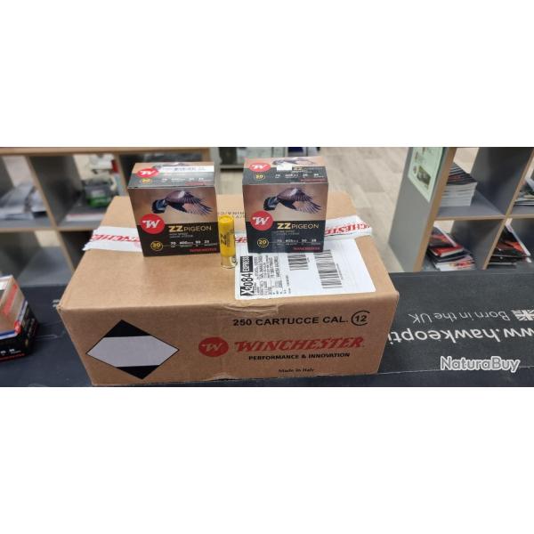 10 boites de 25 cartouches cal 20 Winchester ZZ pigeon 30 gr