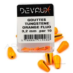 GOUTTE Tungst&egrave;ne DEVAUX orange fluo 2,7 mm