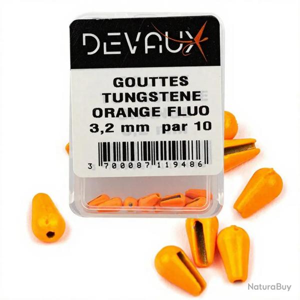 GOUTTE Tungst�ne DEVAUX orange fluo 3,6 mm
