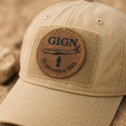 Patch velcro cuir pu GIGN Marignane AF8969 6.35cm - comm&eacute;moratif 1994 Air France