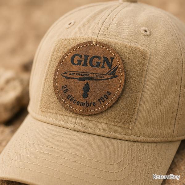 Patch velcro cuir pu GIGN Marignane AF8969 6.35cm - comm�moratif 1994 Air France