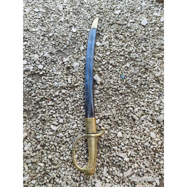 Sabre briquet mod 2817 garde nationale second empire avec fourreau cuir