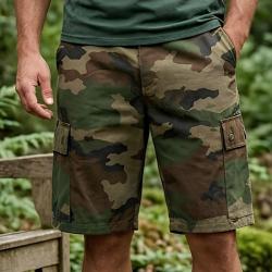 LEDERTYS 810394U002 - Bermuda camouflage Centre Europe avec taille &eacute;lastiqu&eacute;e pour baroudeur 48