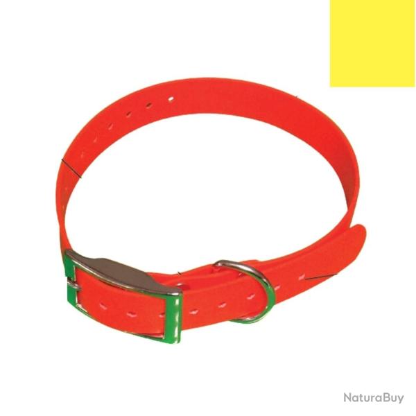 Collier pour chien HB DOG biothane beta jaune pvc souple 60cm