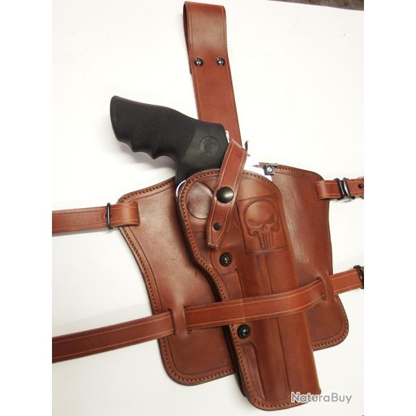 HOLSTER de CUISSE pour r�volver (Entreprise artisanale fran�aise )
