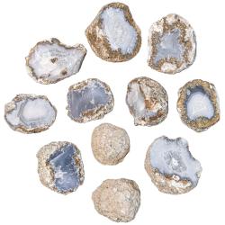 Pierres brutes agate coconuts - 3 &agrave; 5 cm - Lot de 3