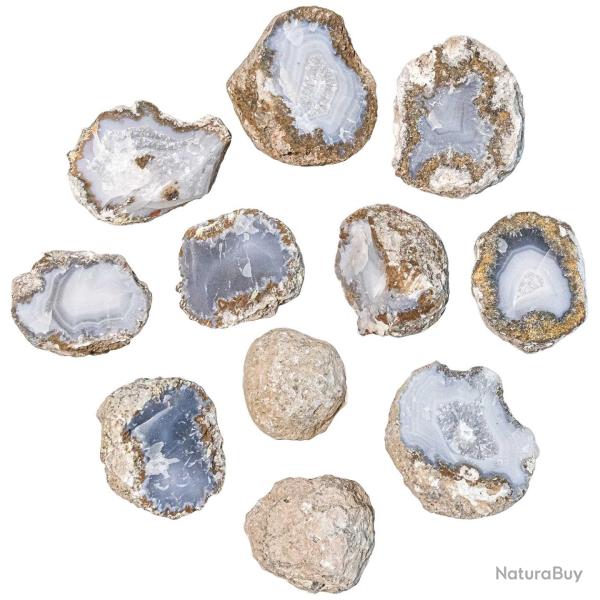 Pierres brutes agate coconuts - 3 � 5 cm - Lot de 3