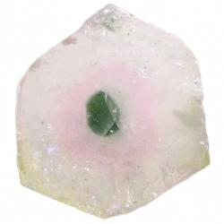 Tranche de tourmaline melon d'eau polie - R&eacute;f 6598.1