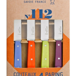 Opinel 1381 Coffret 4 couteaux d'office N&deg;112 lame de 10 cm