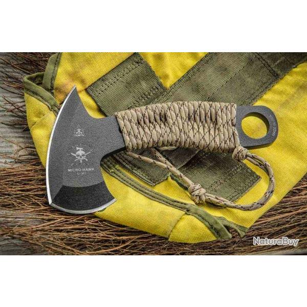Mini Hachette TOPS Knives Micro Hawk Lame Acier 1095 Manche Paracorde Etui Kydex USA TPMHAWK01