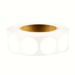 Lot 1000 Pastilles Autocollantes Rondes Blanches 19mm &Eacute;tiquettes Adh&eacute;sives Codage Couleur