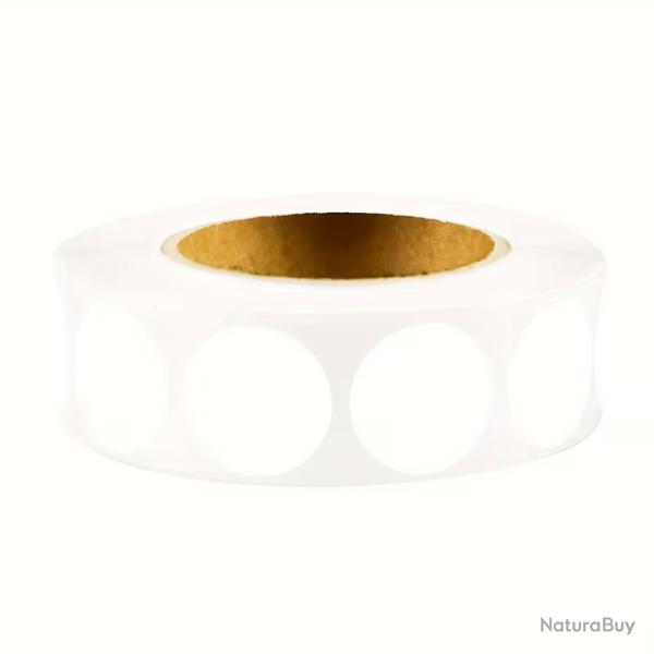 Lot 1000 Pastilles Autocollantes Rondes Blanches 19mm �tiquettes Adh�sives Codage Couleur