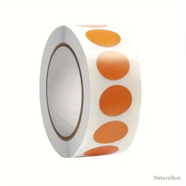 Lot 1000 Pastilles Autocollantes Rondes Oranges 13mm �tiquettes Adh�sives Codage Couleur
