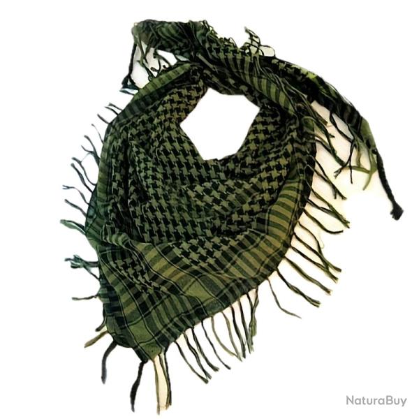 Keffieh Vert Noir Unisexe Foulard Tactique � Franges Outdoor