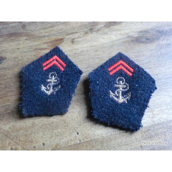 insigne pattes de col infanterie marine