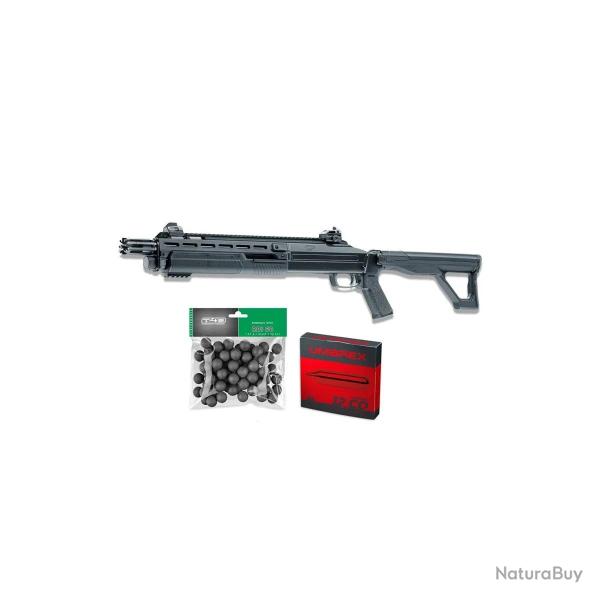 Pack fusil de d�fense T4E TX68 - Cal. 68 - 16 J + Billes + 5 capsules CO2