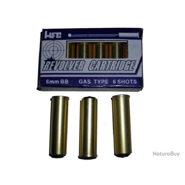 Pack 6 Cartouches / Douilles Revolver (HFC)