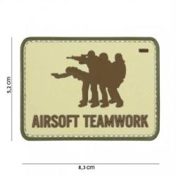 Patch PVC Airsoft Teamwork (101 Inc) D&eacute;sert