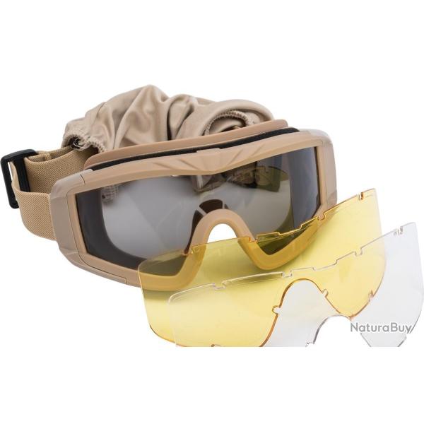Masque "Desert Storm" w/ 3 Verres (S&T) D�sert Transparent / Jaune / Fum�