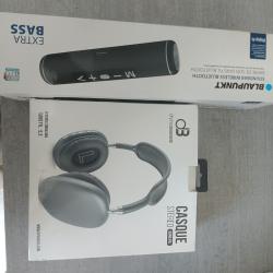 Ensemble enceinte et casque bluetooth neuf