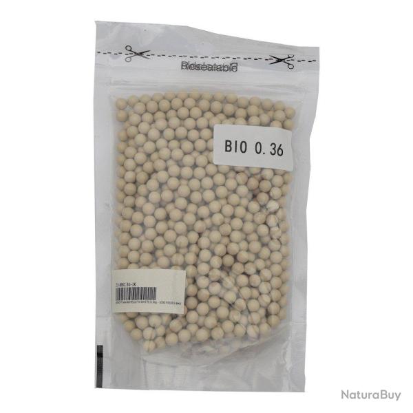 Sachet de 1000 billes Bio (JS Tactical) 0.36 Oui