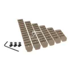 Set Rail (6 pcs) pour Garde-Main M-Lok (JJ Airsoft) D&eacute;sert