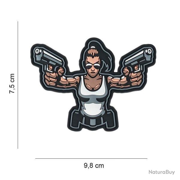 Patch 3D PVC Gun Girl (101 Inc)