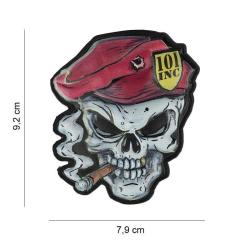 Patch 3D PVC Skull Red Beret (101 Inc)