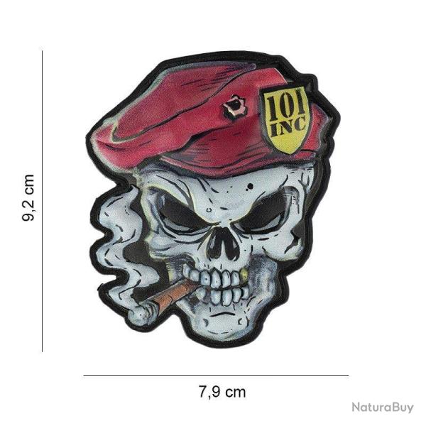 Patch 3D PVC Skull Red Beret (101 Inc)