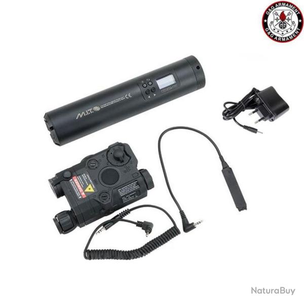Silencieux Traceur Rechargeable MIT w/ Boitier PEQ (G&G) Noir
