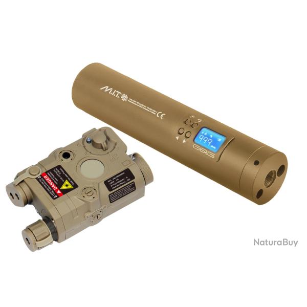 Silencieux Traceur Rechargeable MIT w/ Boitier PEQ (G&G) D�sert