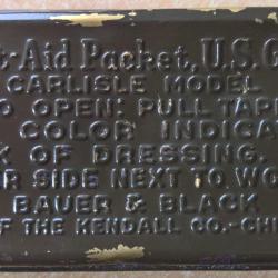 Peu courant pansement US WW2 First Aid premier mod&egrave;le 1940