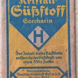 Sachet de saccharine, sucre Allemand WW2